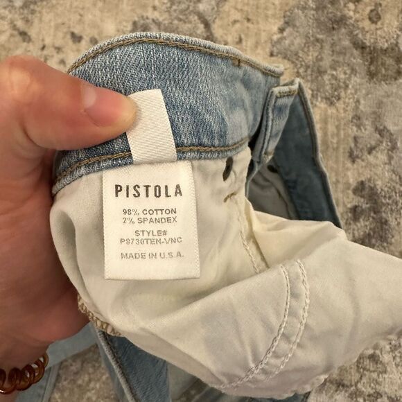 PISTOLA Distressed Light Wash Jean - Picture 5 of 7